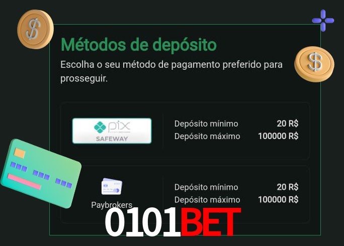 O cassino 0101bet oferece uma grande variedade de métodos de pagamento